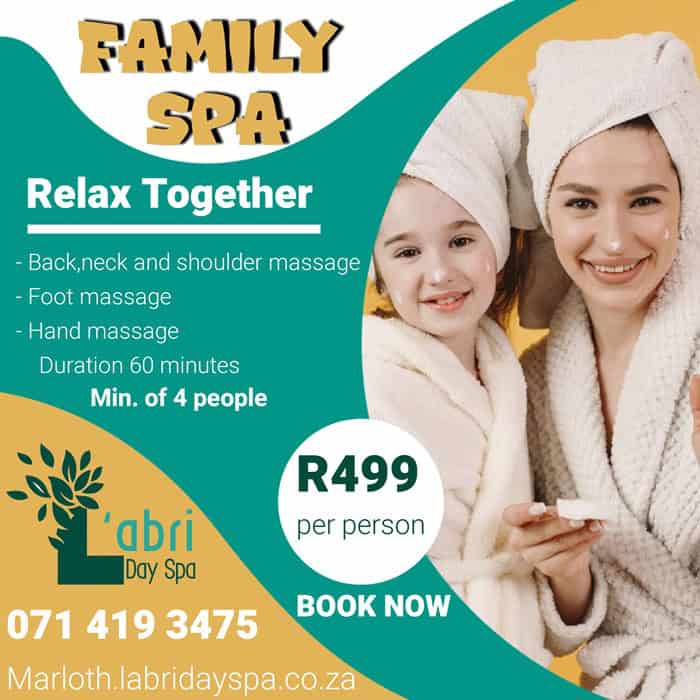 Marloth Family spa specials L'abri day spa