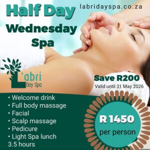 Wednesday Half day spa